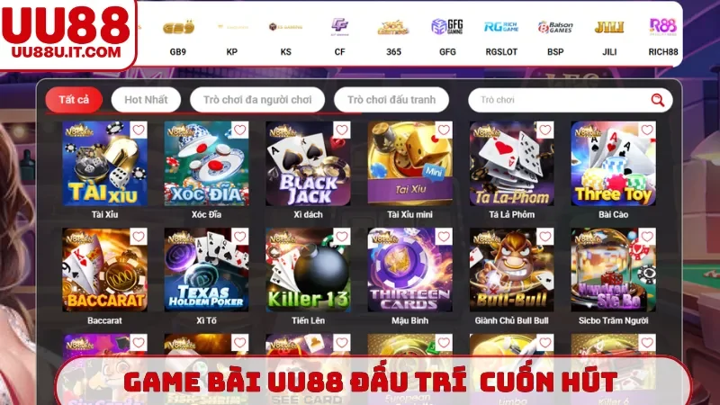 Game bài UU88 đấu trí căng thẳng cuốn hút