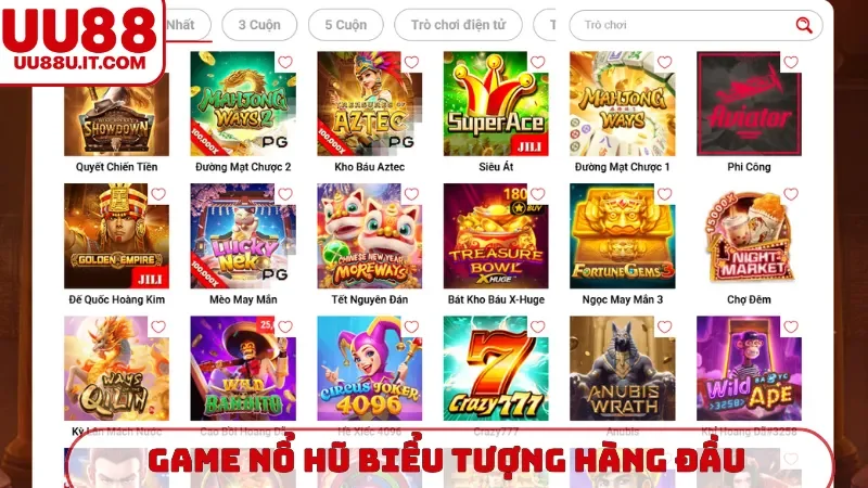 Game nổ hũ trở thành biểu tượng hàng đầu